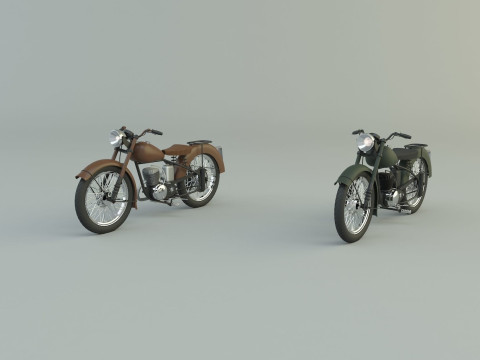 BSA BantamD1 motorcycle Model 3D