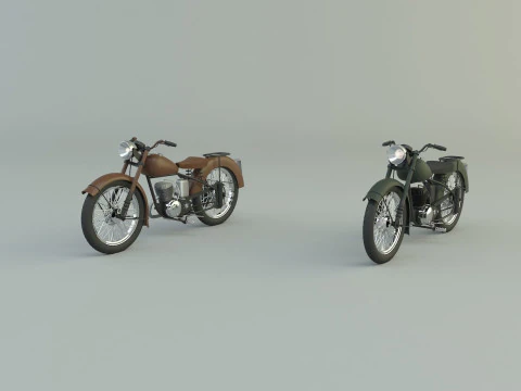 BSA BantamD1 motorcycle 3D Model