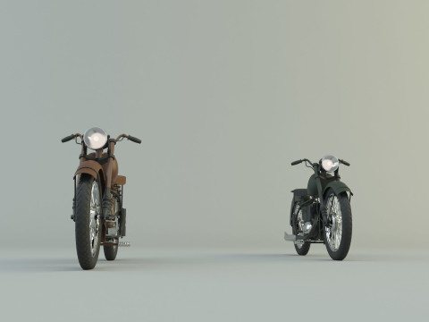 BSA BantamD1 motorcycle Model 3D