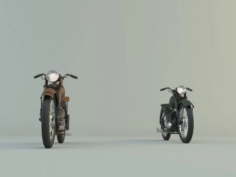 BSA BantamD1 motorcycle 3D Model