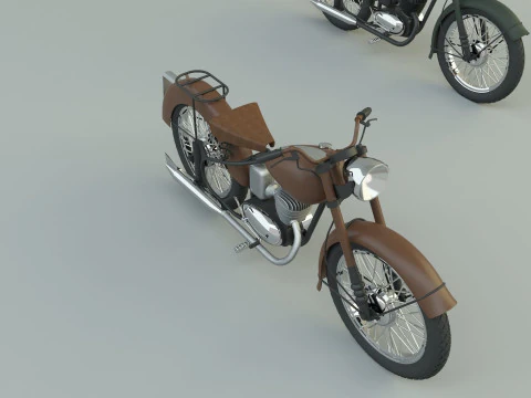 BSA BantamD1 motorcycle 3D Model