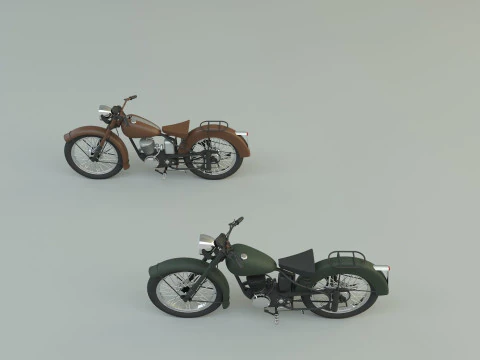 BSA BantamD1 motorcycle 3D Model