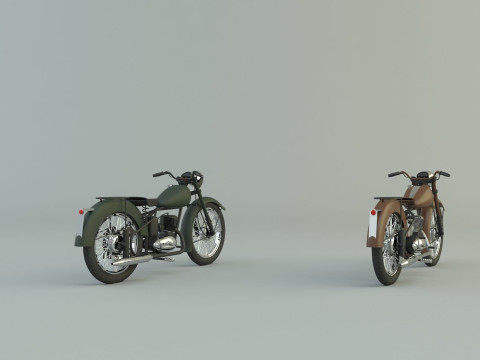 BSA BantamD1 motorcycle Model 3D