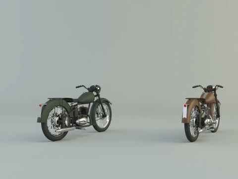 BSA BantamD1 motorcycle 3D Model