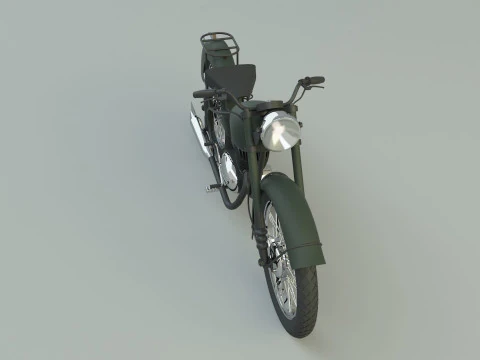 BSA BantamD1 motorcycle 3D Model