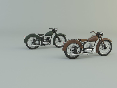 BSA BantamD1 motorcycle Model 3D