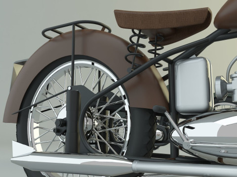 BSA BantamD1 motorcycle Model 3D