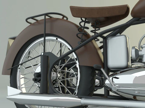 BSA BantamD1 motorcycle 3D Model