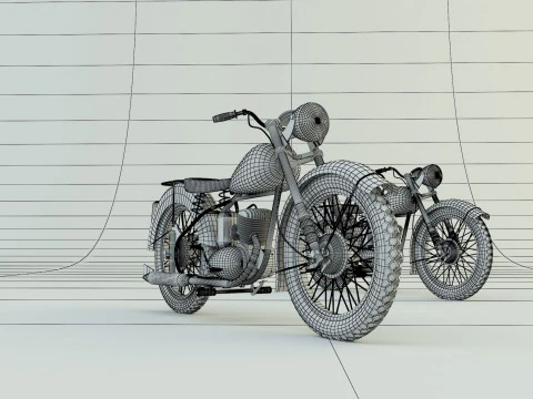 BSA BantamD1 motorcycle 3D Model
