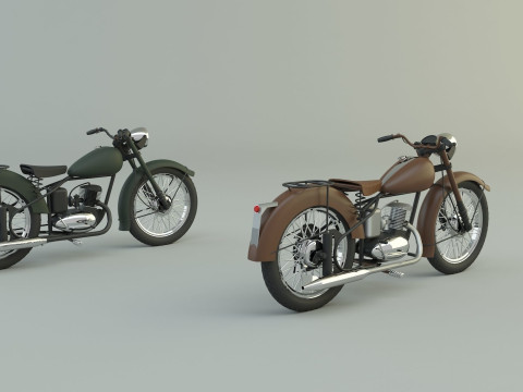 BSA BantamD1 motorcycle Model 3D