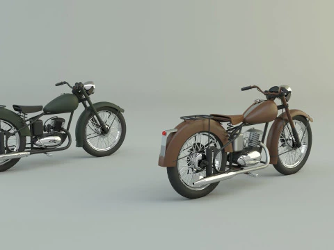 BSA BantamD1 motorcycle 3D Model