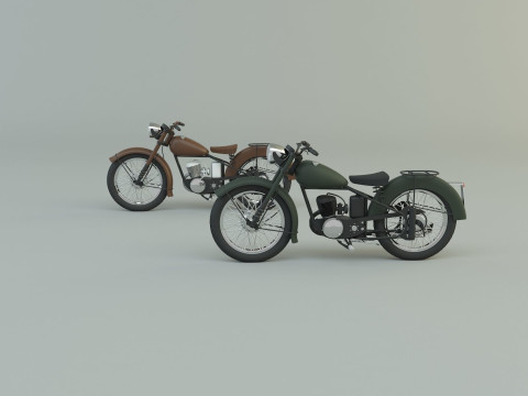 BSA BantamD1 motorcycle Model 3D