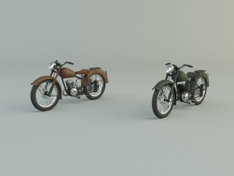 BSA BantamD1 motorcycle Model 3D
