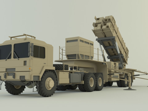 Truck military air defense 3D 모델