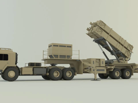Truck military air defense 3D Model