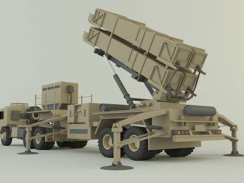 Truck military air defense Modelo 3D