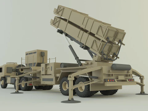 Truck military air defense 3D Model
