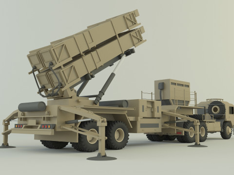 Truck military air defense Modelo 3D