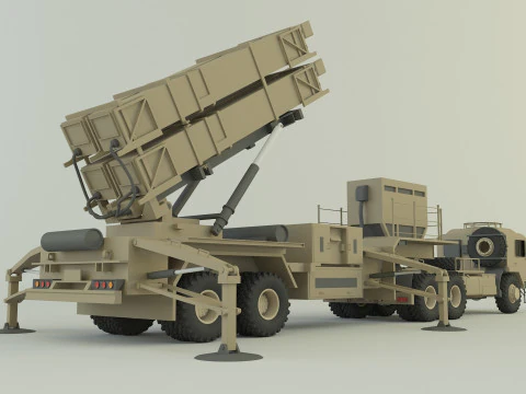 Truck military air defense 3D Model
