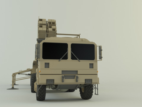 Truck military air defense Modelo 3D