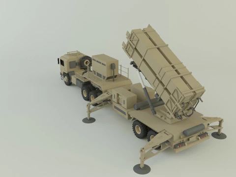 Truck military air defense 3D Model