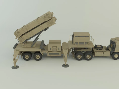 Truck military air defense 3D Model