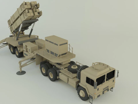 Truck military air defense 3D Model