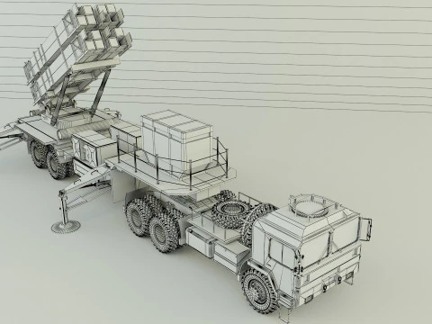 Truck military air defense 3D Model