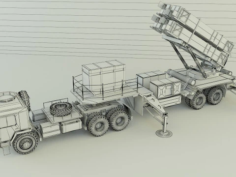 Truck military air defense 3D Model