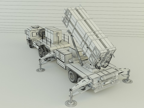 Truck military air defense Modelo 3D