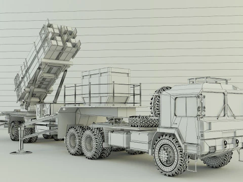Truck military air defense 3D Model