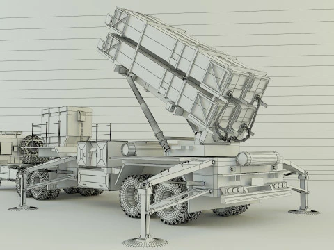 Truck military air defense 3D Model