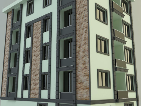 Building 12 house model Modelo 3D