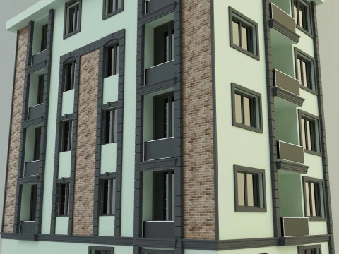 Building 12 house model 3D Model