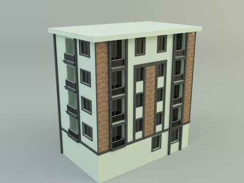 Building 12 house model Modelo 3D