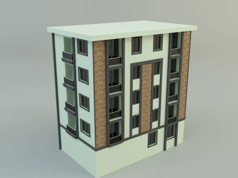 Building 12 house model 3D Model