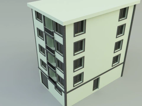 Building 12 house model 3D Model