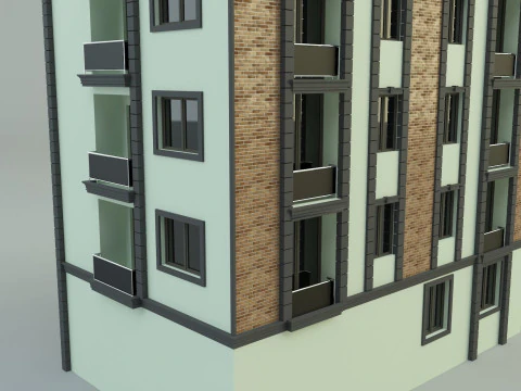 Building 12 house model 3D Model
