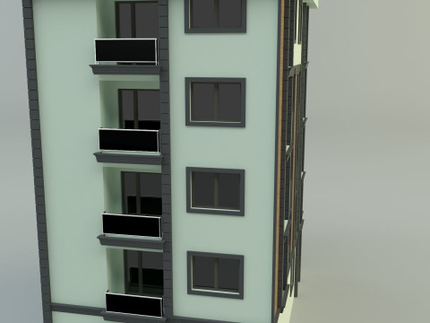 Building 12 house model Modelo 3D