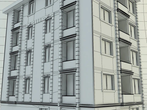 Building 12 house model 3D Model