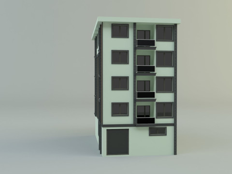 Building 12 house model Modelo 3D