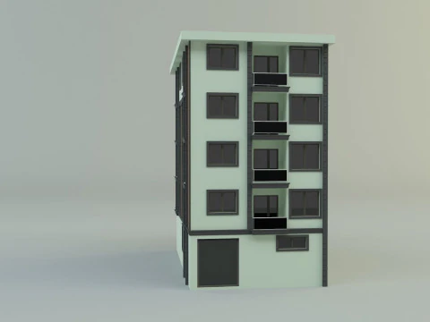Building 12 house model 3D Model
