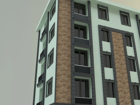 Building 12 house model 3D Model