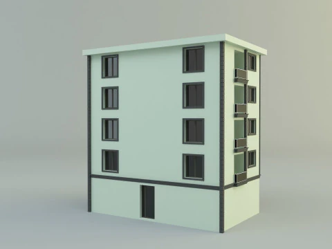 Building 12 house model 3D Model
