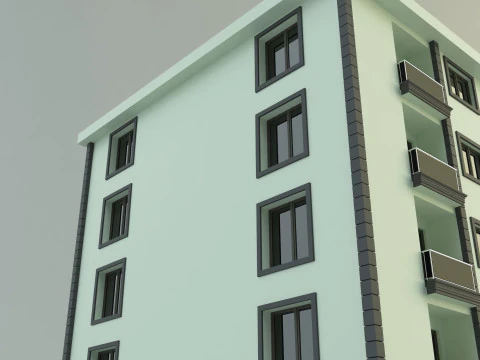 Building 12 house model 3D Model