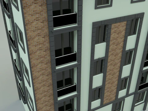 Building 12 house model 3D Model