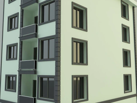 Building 12 house model 3D Model