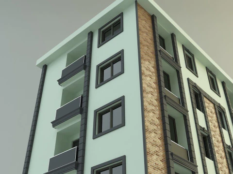 Building 12 house model 3D Model