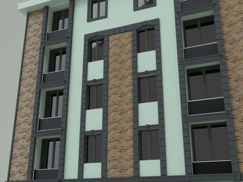 Building 12 house model 3D Model