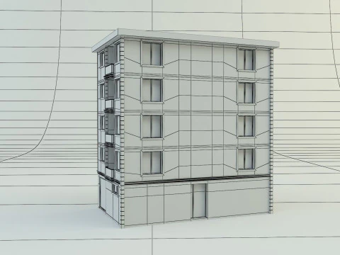 Building 12 house model 3D Model
